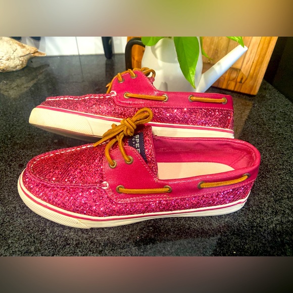 Sperry Shoes - Sperrys - Barbie Pink and Sparkles. Size 8.5